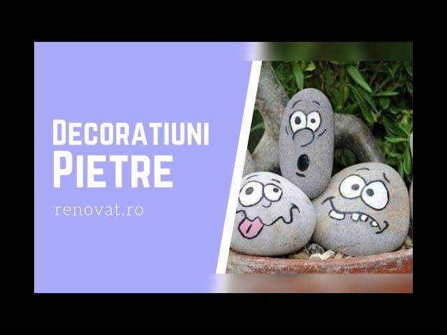 Decoratiuni din pietre pictate pentru casa si gradina, idei DIY