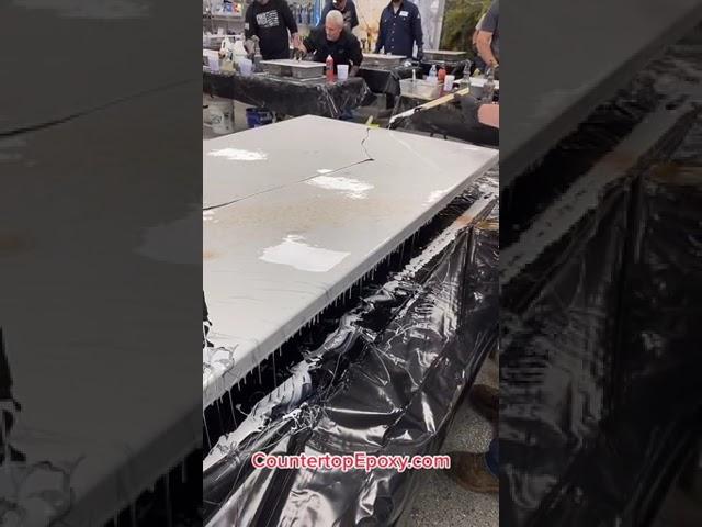 How to Epoxy Kitchen Countertops with Countertop Epoxy White Marble Kit