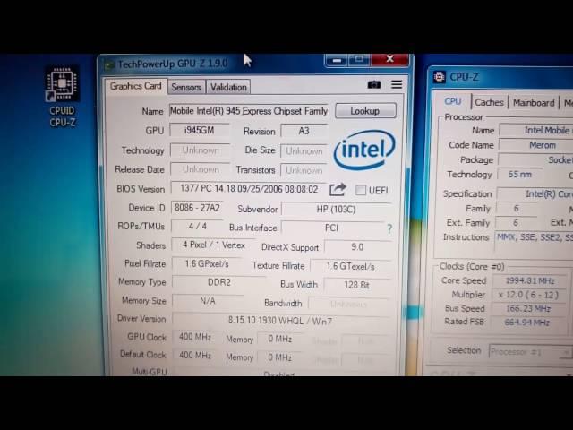 HP G5000 intel T7200 level2 4mb 2ghz 4gb ddr2