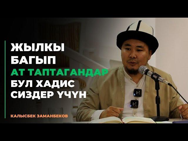 Калысбек Заманбеков: Жылкы багып, ат таптагандар бул хадис сиздер үчүн