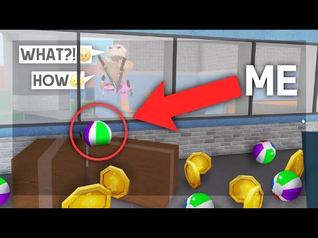 I HIDE as a BEACHBALL in murder mystery 2!!!