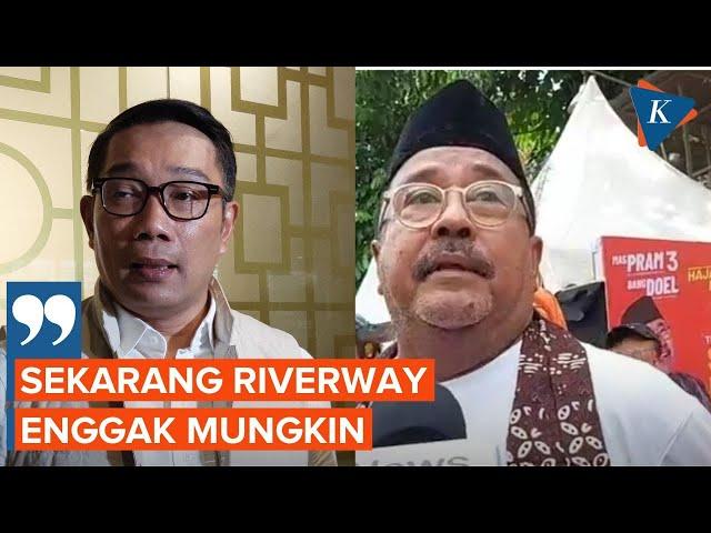 Rano Karno Anggap Janji RK Sediakan "Riverway" untuk Atasi Macet Tak Realistis