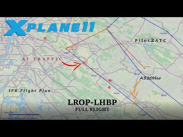 X Plane 11-Pilot2ATC|AI Traffic|IFR Flight Plan|Full Flight|LROP-LHBP|Tutorial