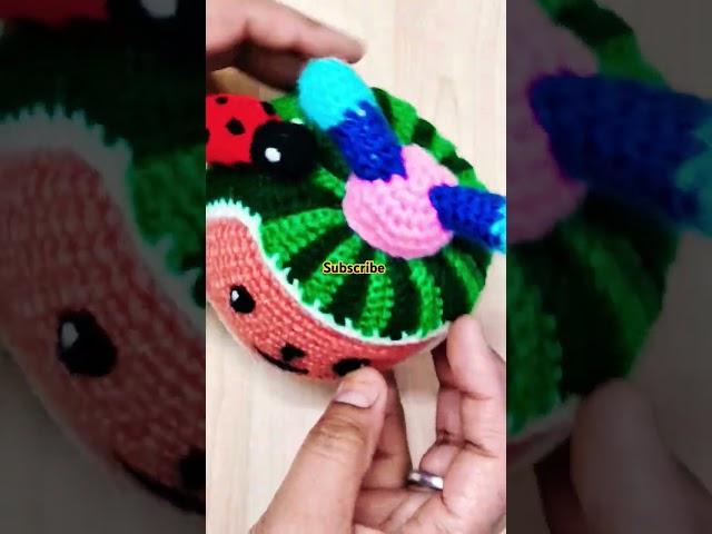 Handmade watermelon  #trending #shorts #ytshorts #diy #crochet