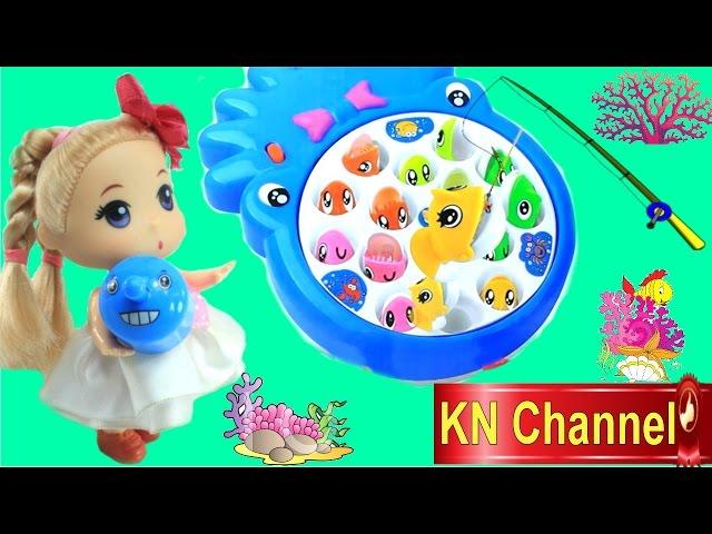 Đồ chơi Câu Cá Hai trong Một của Búp bê & trò chơi câu cá fishing toys game Baby Doll Kids toys