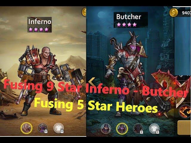 Zombie Strike - SRPG | Fusing 9 Star Inferno | 9 Star Butcher | 5 Star Heroes