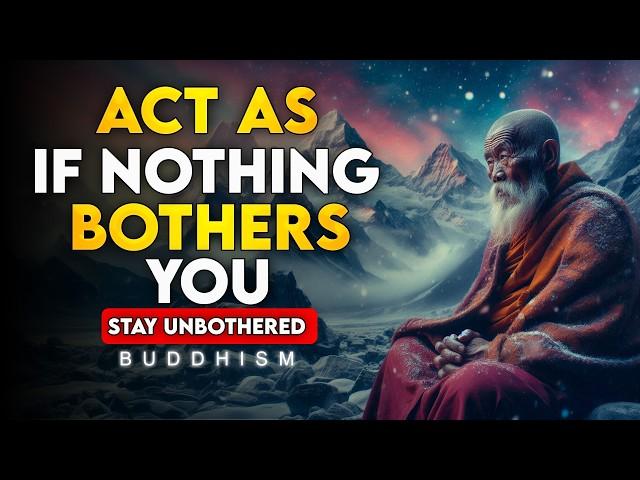 ACT AS IF NOTHING BOTHERS YOU | This is very POWERFUL | Buddhism