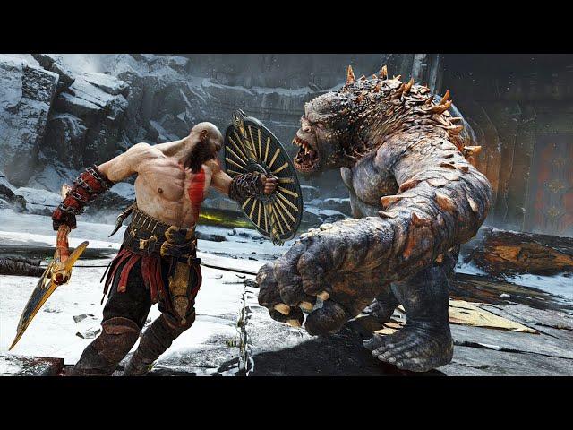 God of War | Kratos Vs Ogre Boss Fight [PC 1080p60FPS]