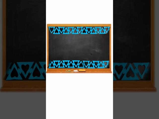 Board Decoration ideas| Papper cutting border design #shorts #shortsvideo #ytshorts