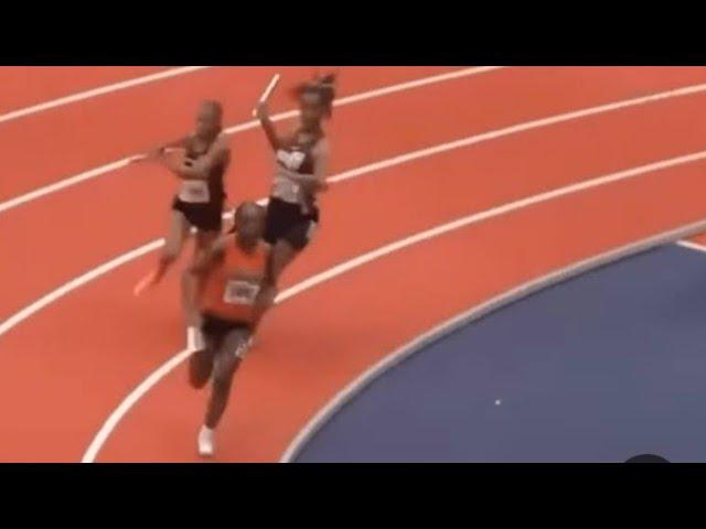 high school track event as star sprinter launches brazen baton attack|virginia high school trackstar