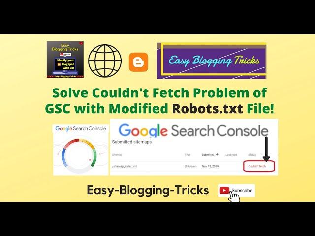 How to Solve Couldn’t Fetch Problem of Sitemaps in Google Search Console for your Site / Blog?