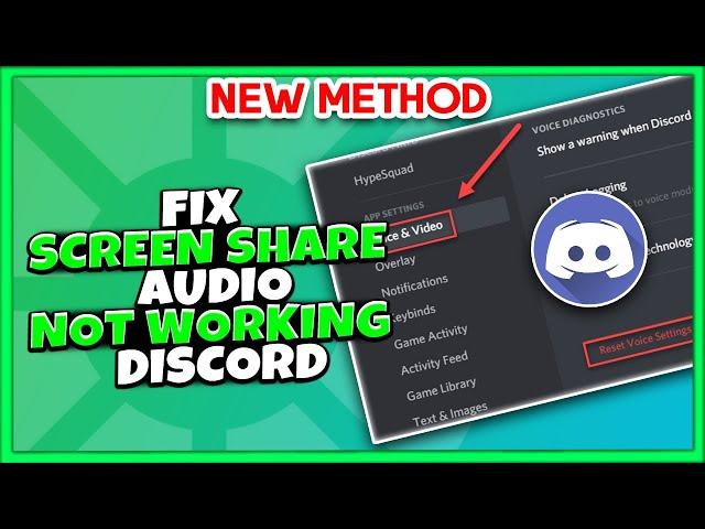 Fix Discord screen share no audio | Discord Screen Share Audio Not Working