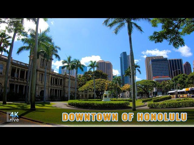 Honolulu Downtown | Chinatown  Hawaii 4K Driving