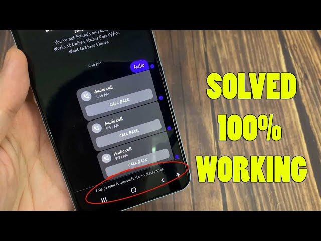 (SOLVED) This person is unavailable on messenger | this person is unavailable on messenger problem