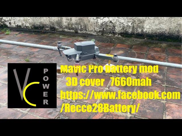 Mavic Pro Mod battery 3D cover 7660mah recce28 vc power