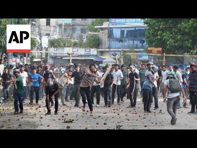 Violent clashes over quota system in government jobs leave scores injured in Bangladesh