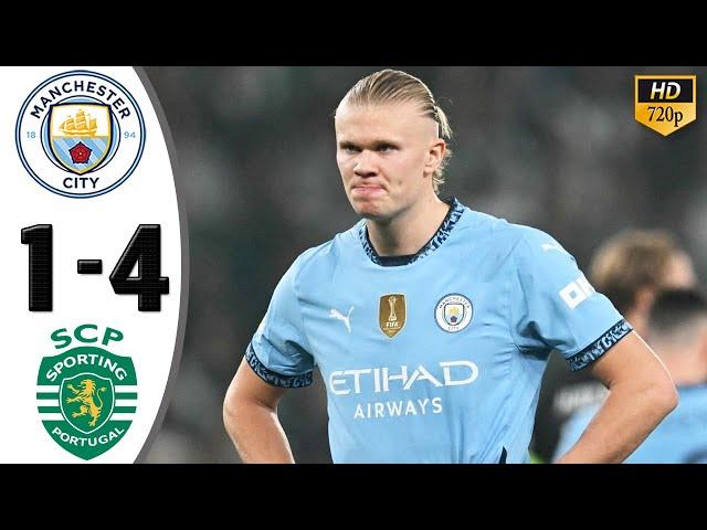 Manchester City vs Sporting 1-4 Highlights & All Goals 2024 HD