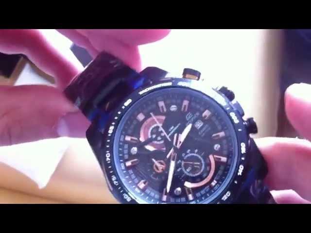 Casio Edifice EFR-523 Chronograph Black and Golds