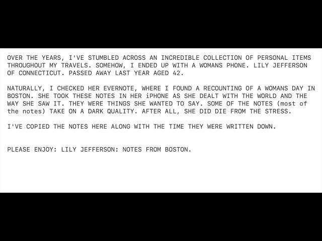 Notes From Boston by JJ Mazza