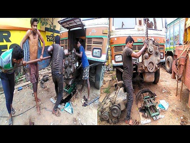 Super Turbo Engine Replace to TC Engine | Indian truck mechanic  #superturbo #replace #video