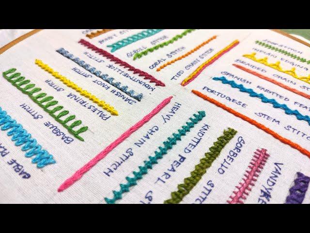 20 Unsual Stitches - Hand Embroidery for Beginners