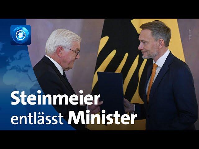 Ampel-Aus: Steinmeier dankt FDP-Ministern – und entlässt sie