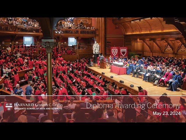 2024 Harvard Griffin GSAS Diploma Awarding Ceremony in Sanders Theatre