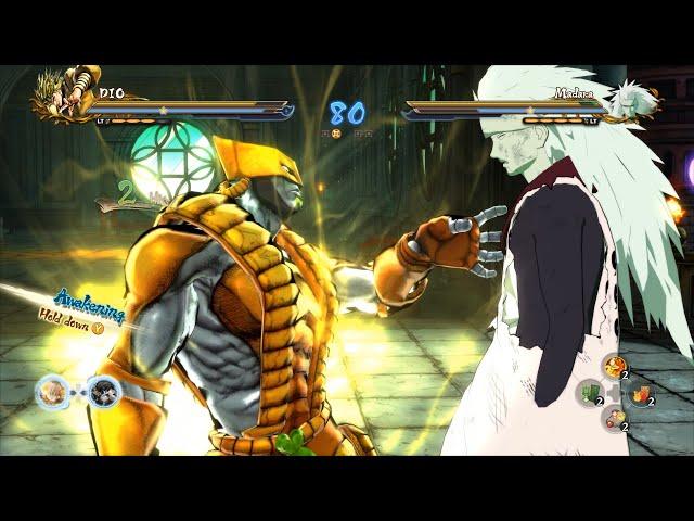 Jojo's Bizarre Storm - Dio Brando vs Madara Uchiha Gameplay (Jojo's x Naruto Crossover Mod)