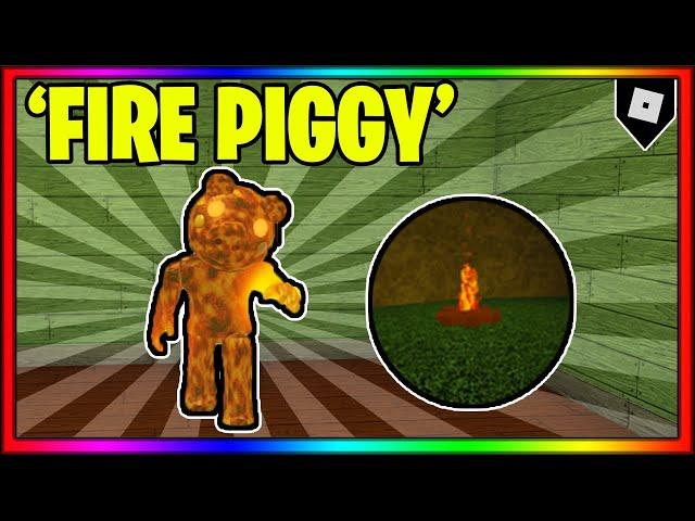 How to get the "FIRE PIGGY" BADGE + SKIN in INFECTED DEVELOPER'S PIGGY ROLEPLAY! || Roblox