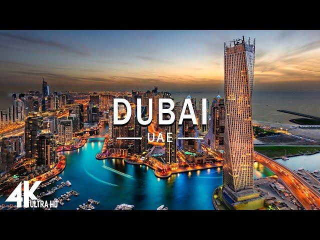 FLYING OVER DUBAI (4K UHD) - Relaxing Music Along With Beautiful Nature Videos - 4K Video HD