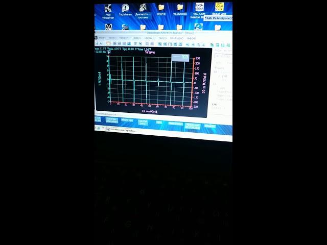 Проверка датчика коленвала с помощью осциллографа.