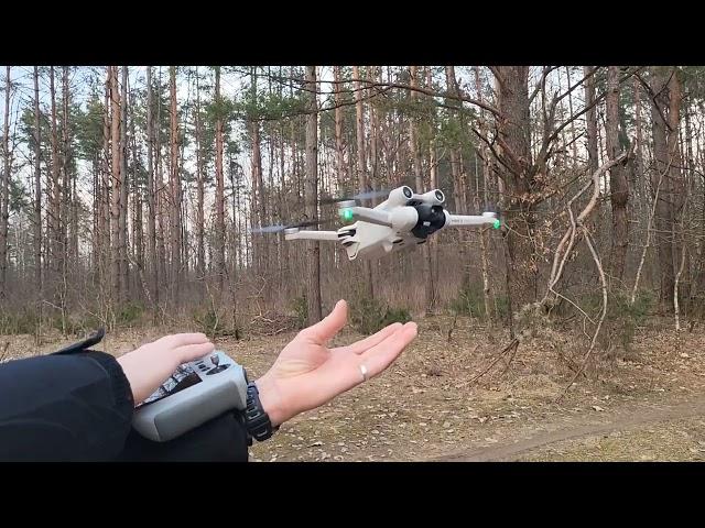 DJI Mini 3 Pro - взлет посадка с руки!