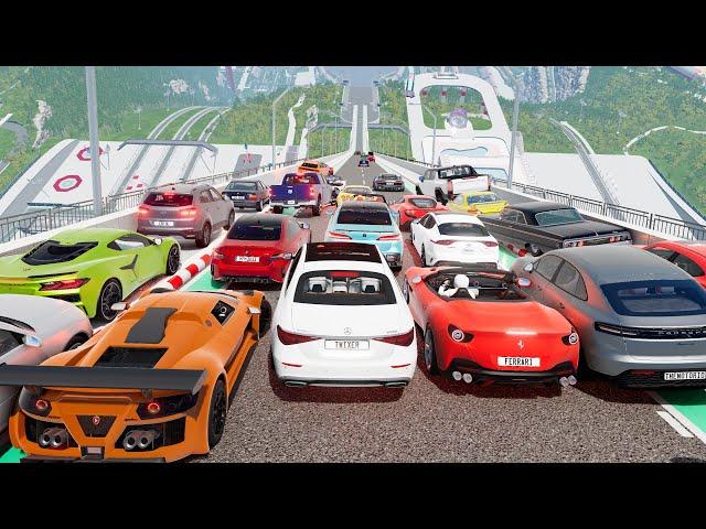 Big Ramp Jumps with Real Car Mods 15 - BeamNG Drive Crashes | DestructionNation