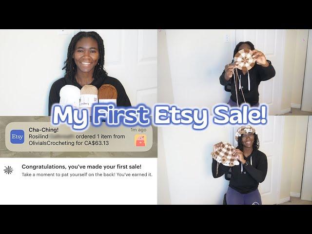 I Finally Got My First Sale On Etsy! | Crochet, Pack & Ship With Me | Olivia Is Crocheting