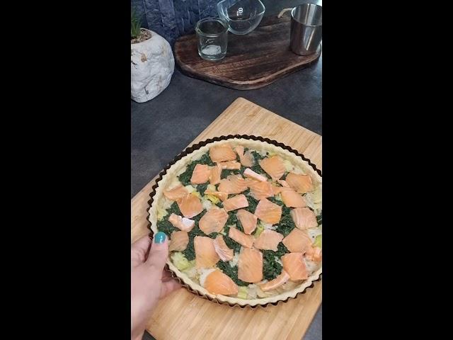 Tarte au saumon et légumes !!