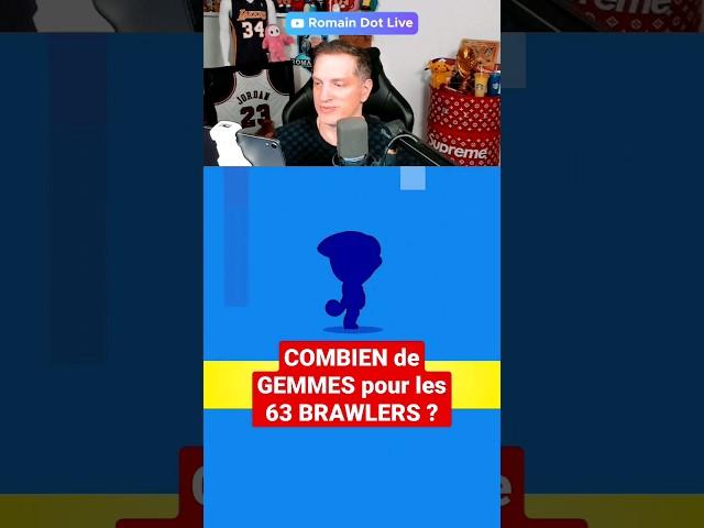 COMBIEN de GEMMES pour DÉBLOQUER TOUS LES BRAWLERS de brawl stars