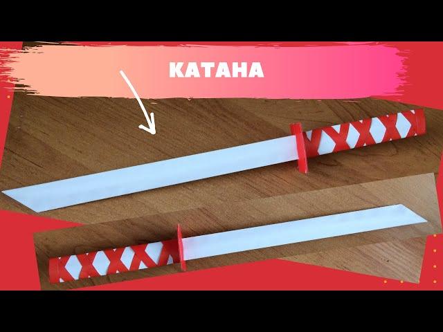 Как сделать бумажный меч | Как сделать Катану из бумаги | Оружие ниндзя |