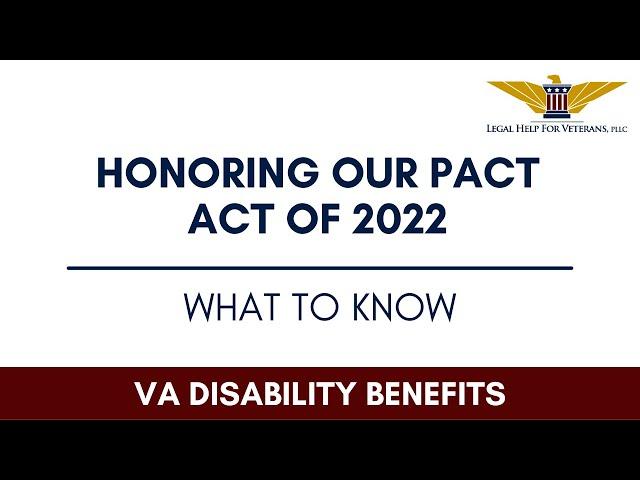 What to Know About The PACT Act & VA Benefits Eligibility