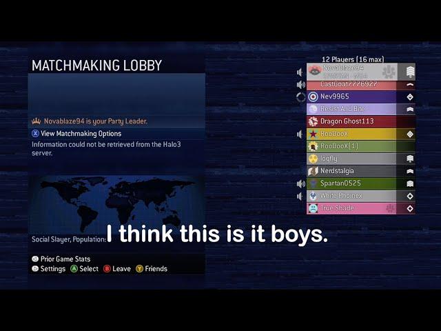 Wholesome Xbox 360 Lobby Reacts to the Halo 3 Servers Shutting Down