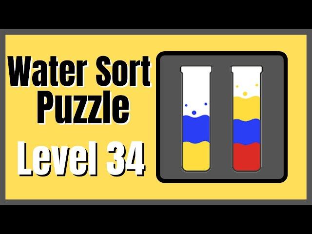 !NEW! Water Sort Puzzle Level 34 Walkthrough Solution Android/iOS