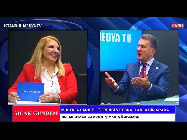 SN. MUSTAFA SARIGÜL TÜRKİYE DEĞİŞİM PARTİSİ GENEL BAŞKANI İSTANBUL MEDYA TV'DE GENÇLERLE BİRLİKTE.