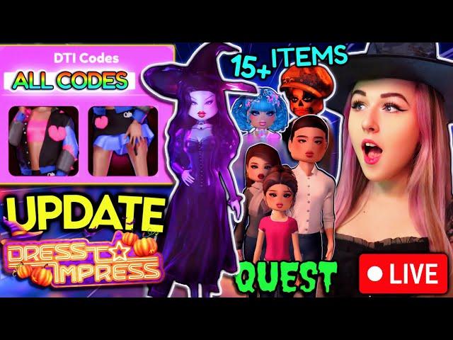 *HALLOWEEN UPDATE* Finding All CODES, New ITEMS & I AM IN THE Lana Quest! | ROBLOX Dress To Impress