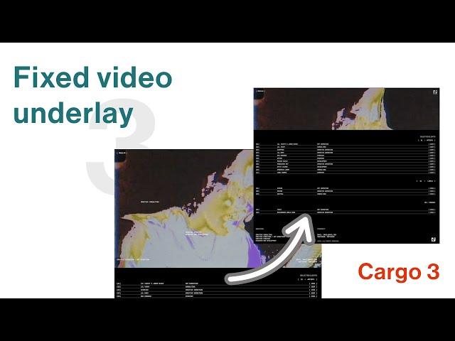 Fixed video underlay for Cargo Collective websites (CSS + JS)