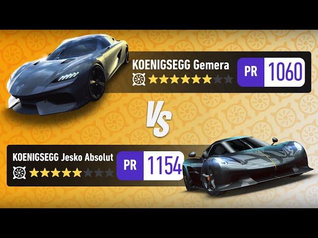 Koenigsegg Gemera (Stage 6) vs Koenigsegg Jesko Absolut (Stage 5) | Need For Speed No Limits