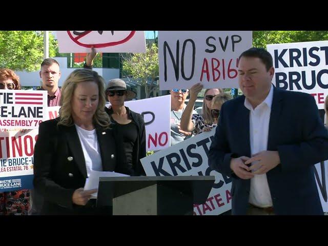 Kristie Bruce-Lane, Candidate for CA Assembly holds Maienschein accountable for authoring AB1641