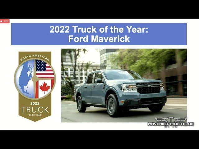 2022 Ford Maverick is NACTOY North American Truck of the Year 2022! [Announcement Ceremony]