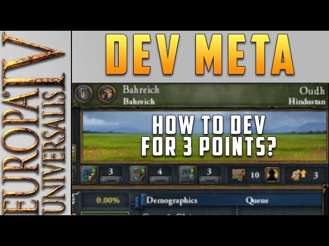 [EU4] What is the Dev Meta and how to use it to pay 3 points to dev? | EU4 ABC