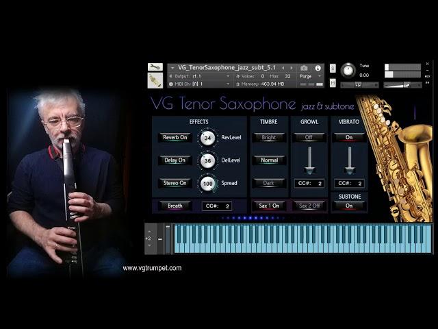 AKAI EWI4000s, VG Tenor Saxophone Kontakt sample library, nki, vst, wav, woodwind and brass.