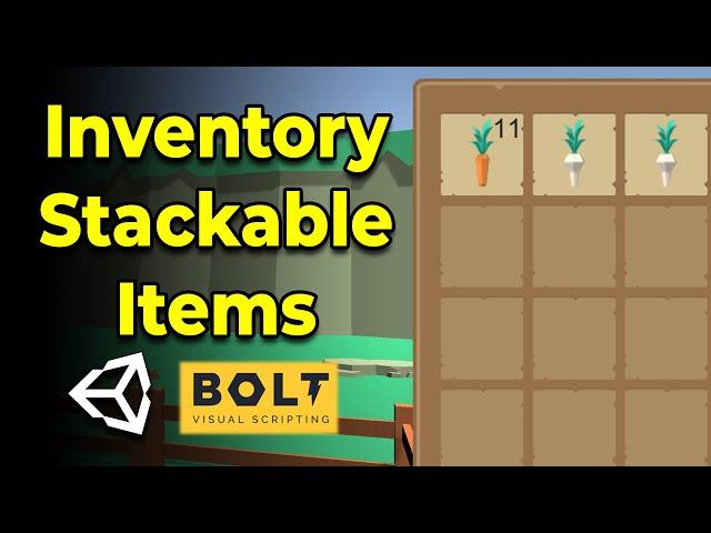 Unity-Bolt Simple Inventory #5 - Stackable Items - Tutorial(Visual Scripting)