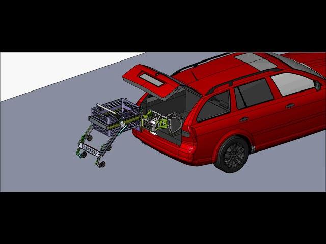 Тележка в автомобиль, автоматизированная